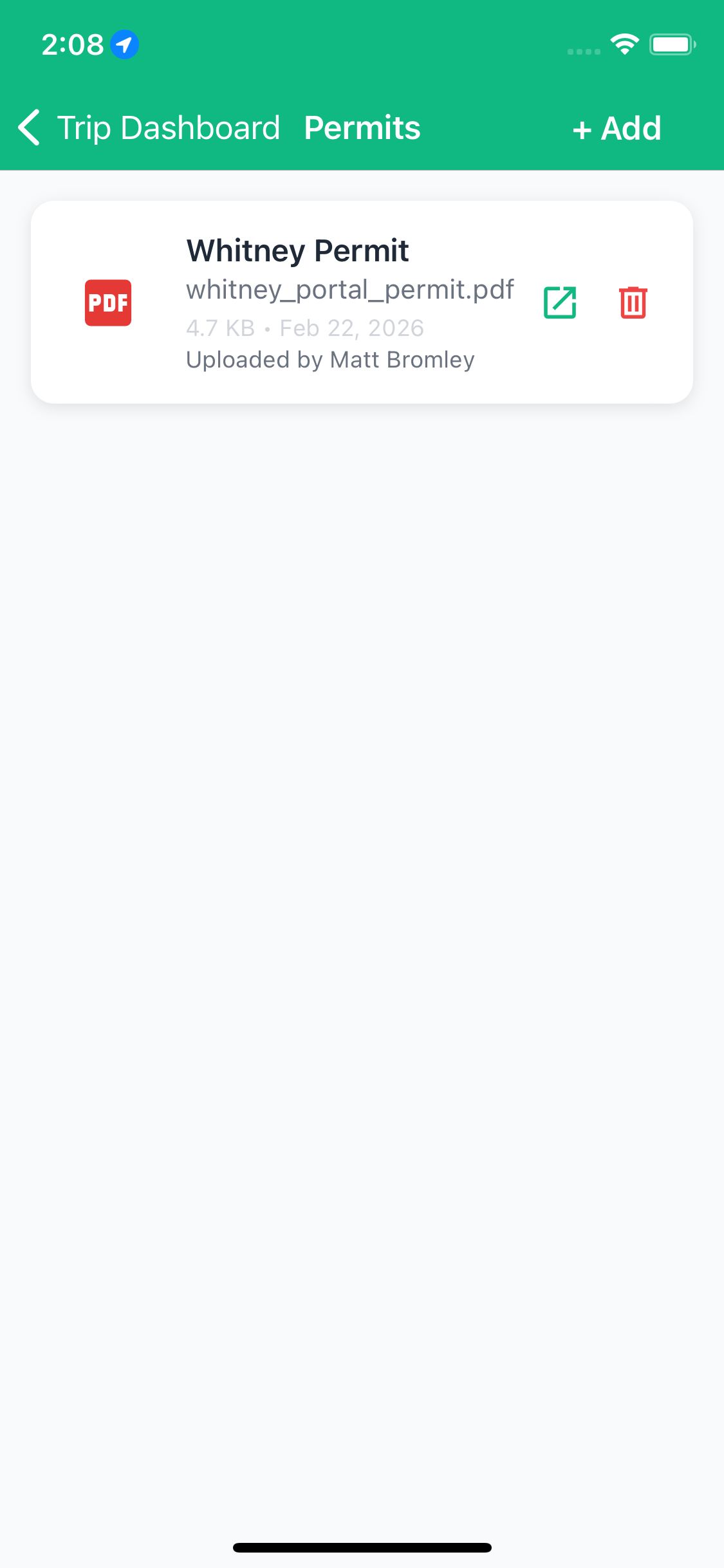 Meal Assigned Screen