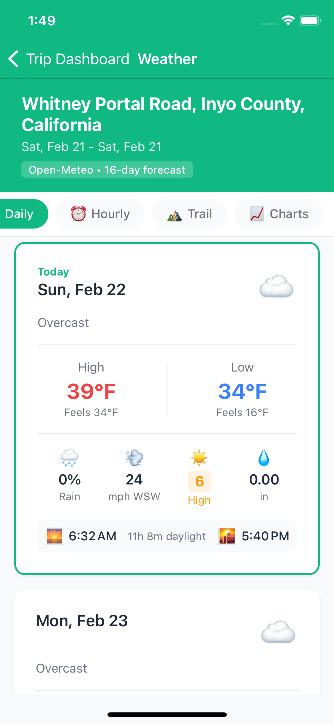 Meal Assigned Screen