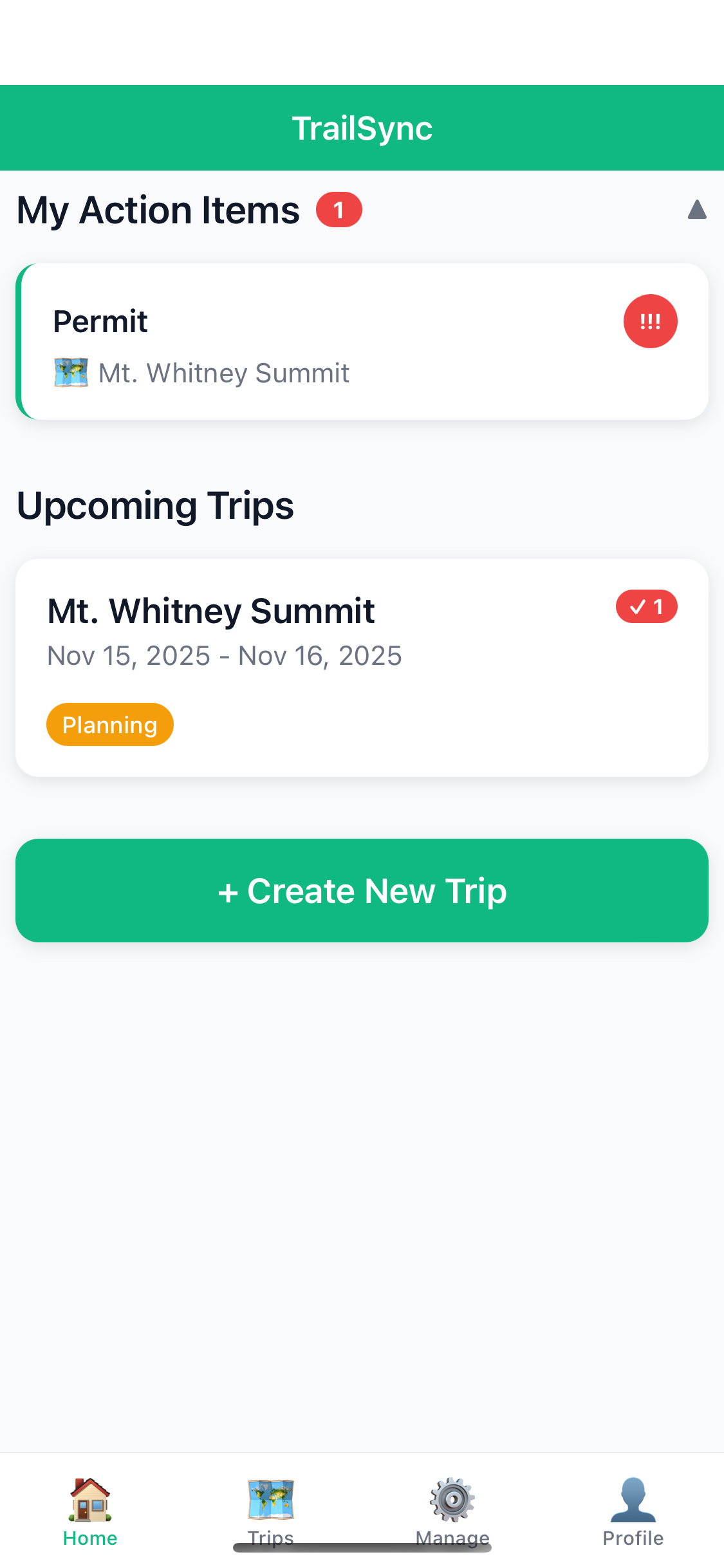 Action Item Summary Screen