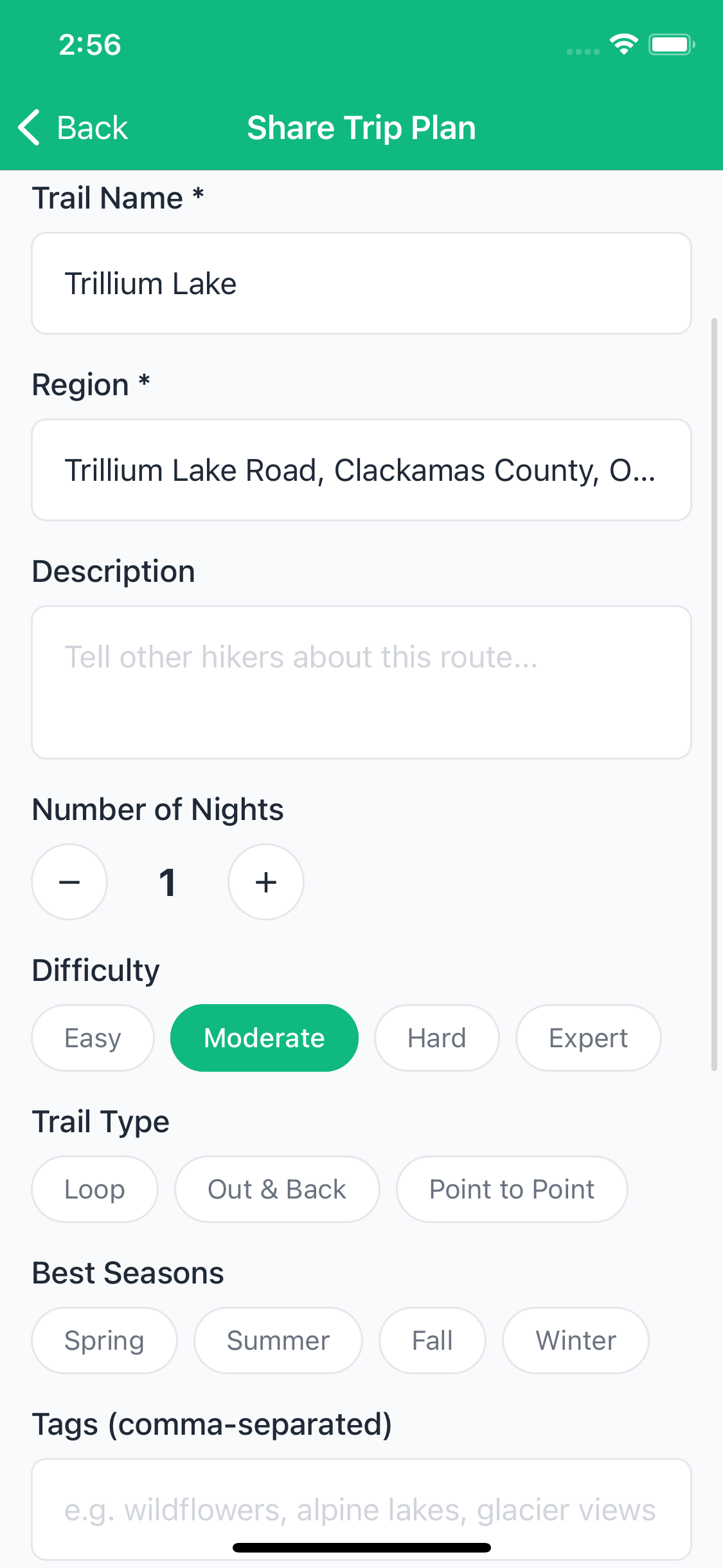 Publish Template Screen